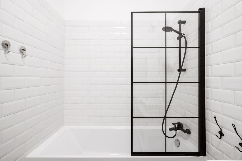 Walk-in Shower with Black Frame